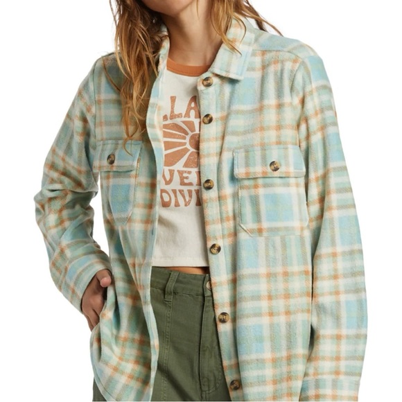 Billabong Forge Fleece Shacket Jacket Size XS - Picture 2 of 6